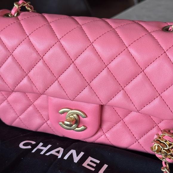 CHANEL Handbags - Chanel Lambkin Quilted Mini Pearl Crush Flap